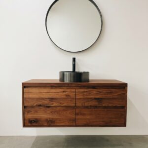 Notenhouten badkamermeubel met 4cm topblad | Amsterdam
