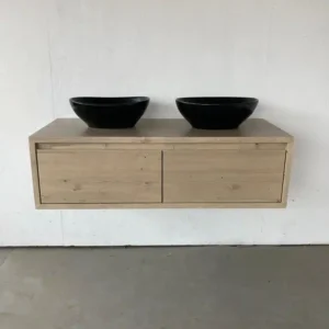 Zwevend wastafelmeubel met 2 lades cementwash | Groningen