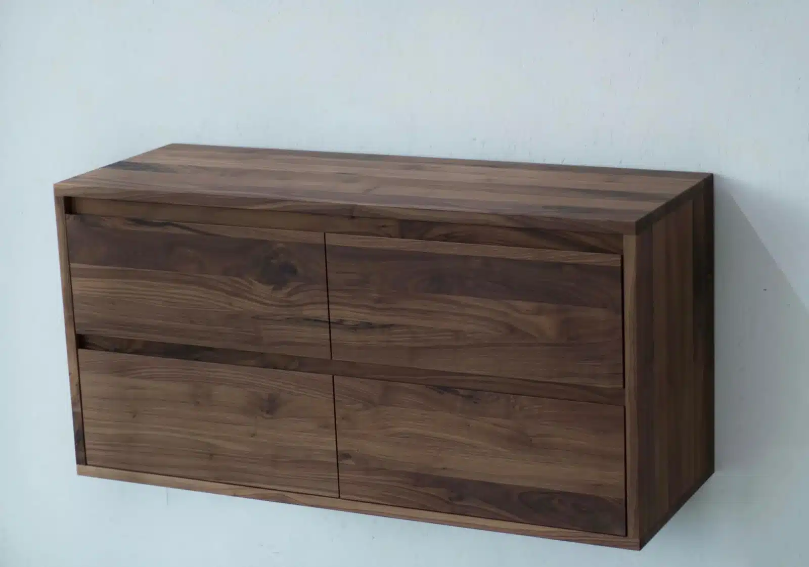 Zwevend badkamermeubel massief noten 4 lades olie | Amsterdam - Afbeelding 8
