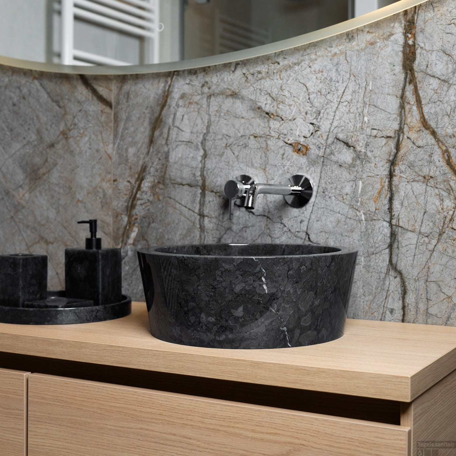 Waskom marmer Bali-B | Loutro - Afbeelding 2