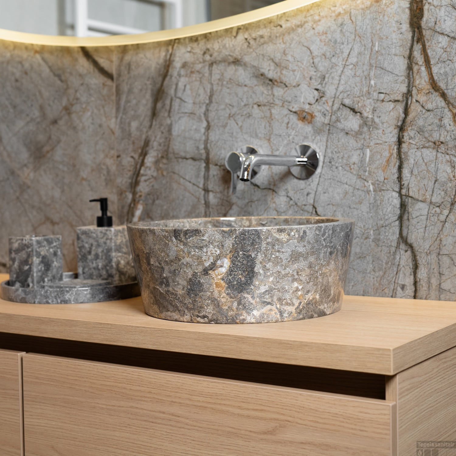 Waskom marmer Bali-T | Loutro - Afbeelding 2