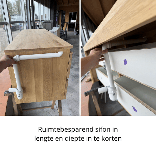 Badkamermeubel zwevend 4 lades cementwash | Haarlem - Afbeelding 12