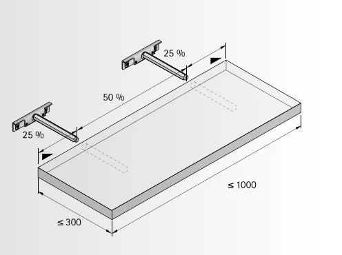 Noten wandplank op maat blinde bevestiging - Afbeelding 8