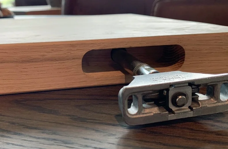 Noten wandplank op maat blinde bevestiging - Afbeelding 7