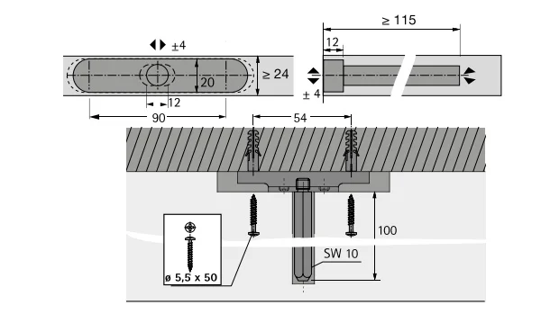 Noten wandplank op maat blinde bevestiging - Afbeelding 9