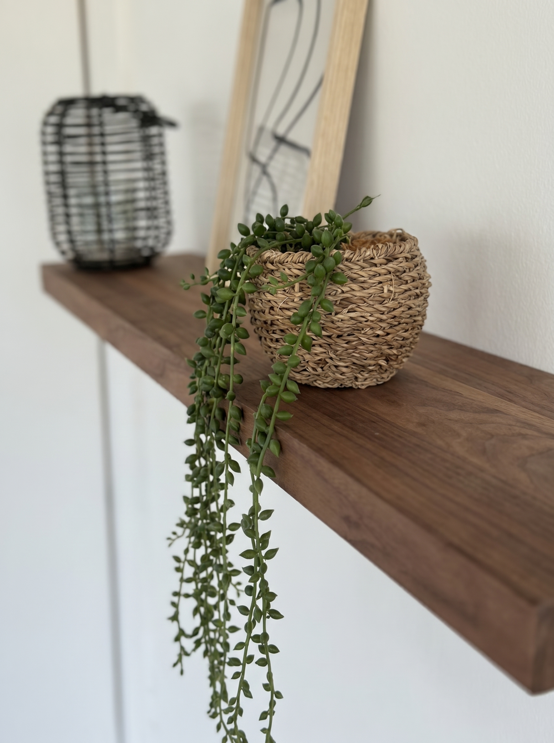 Noten wandplank op maat blinde bevestiging - Afbeelding 4